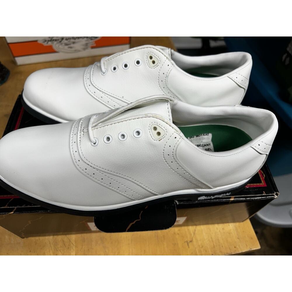 MacGregor Golf Shoes 9 M Men's Classic Saddle White Style 1978 Spikes Nos